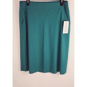 NWT Athleta Cosmic Skirt Women XL A Line Knee Length Stretch Green Teal
